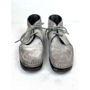 TOM FORD Gray Suede Moccasin Boots Shoes   Mens Size 10.5